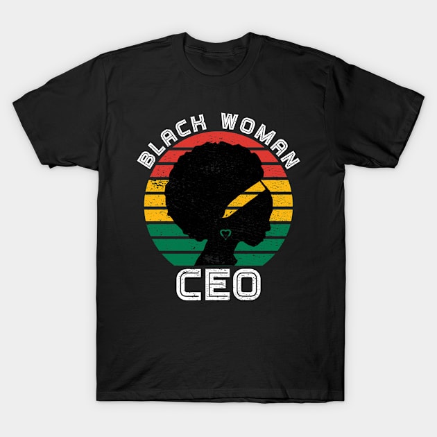 Black Woman CEO African American Female Entrepreneur T-Shirt by Metal Works